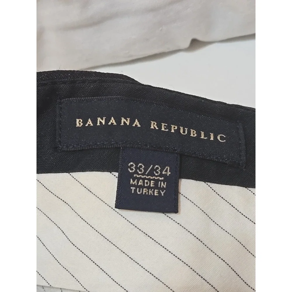 Banana Republic Pants Mens 33x34 Wool Blend Dress Trousers Dark Gray